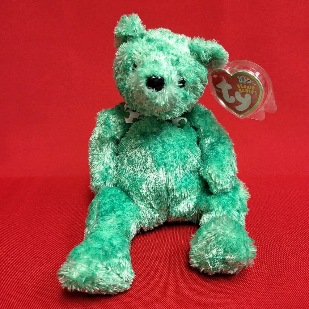 Lucke The Irish Bear Ty Beanie Babies Plush Stuffed Animal 2002